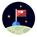 flag on the moon