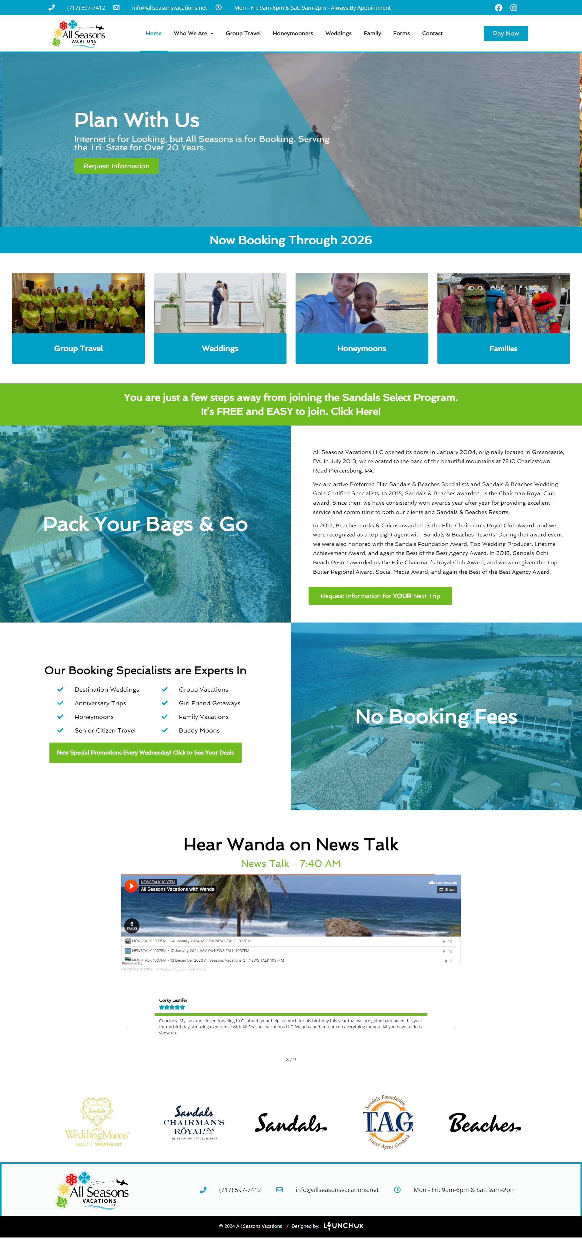 All Seasons Vacations Home Page